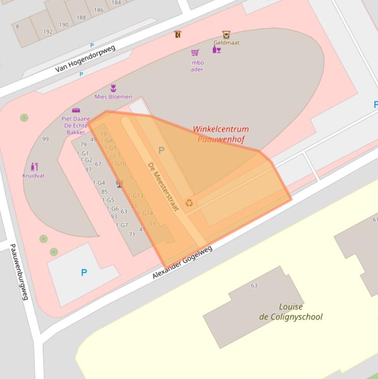 Kaart van postcodegebied 4384HE.