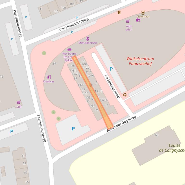 Kaart van postcodegebied 4384HG.