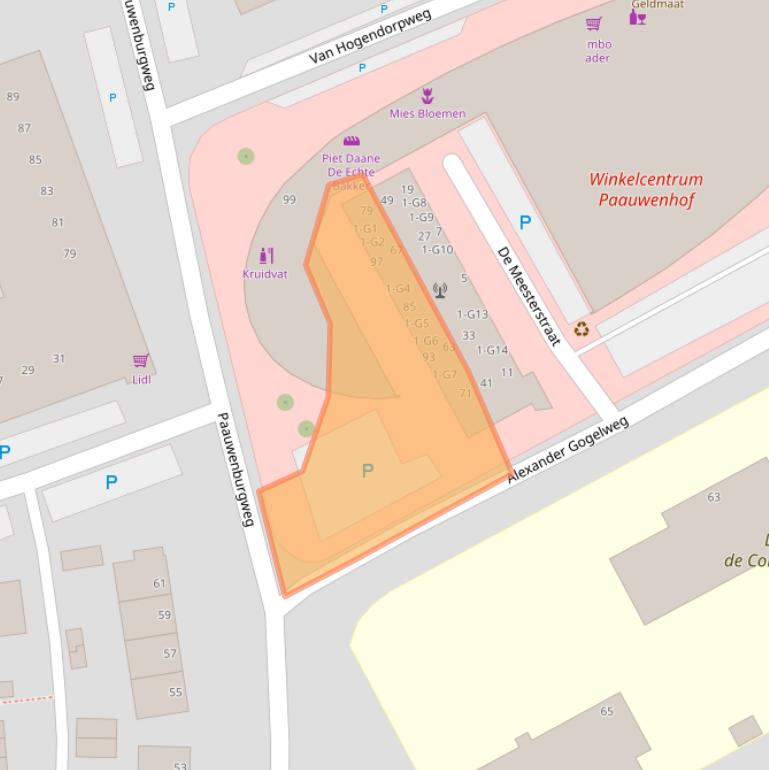 Kaart van postcodegebied 4384HH.