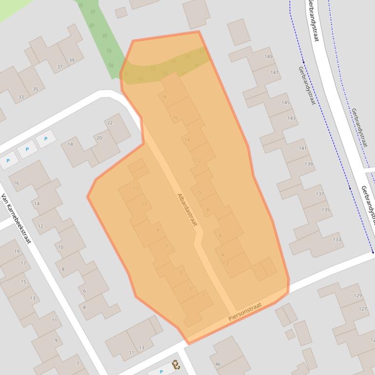 Kaart van postcodegebied 4384HR.