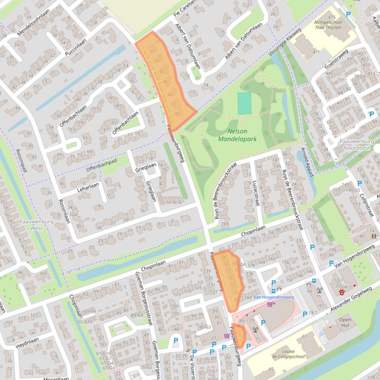 Kaart van postcodegebied 4384JE.