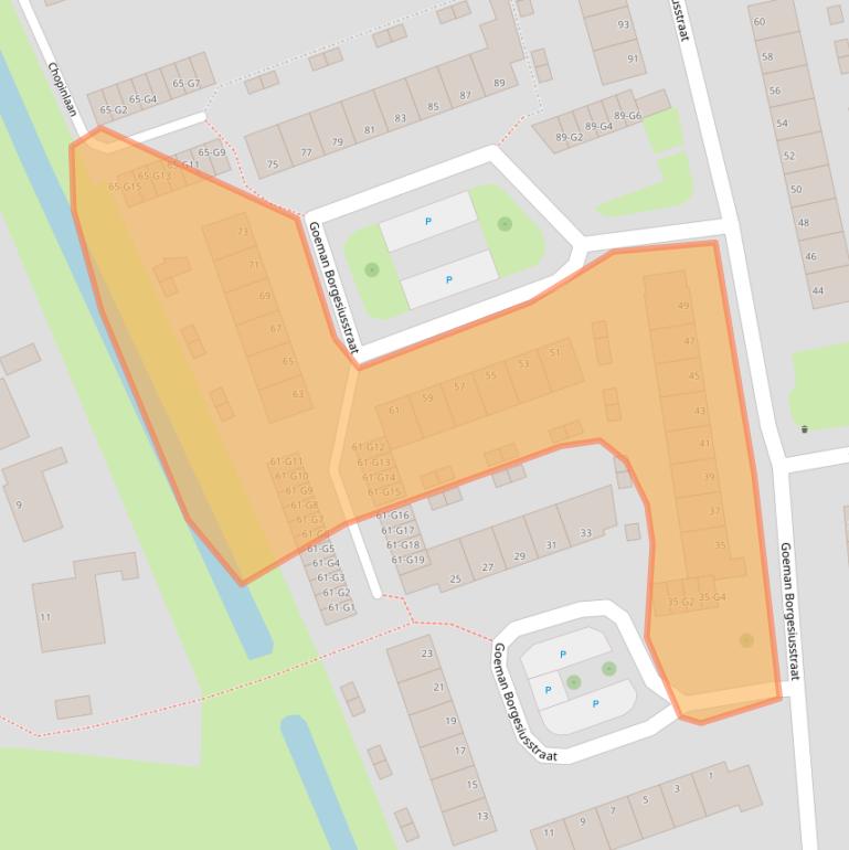 Kaart van postcodegebied 4384JM.
