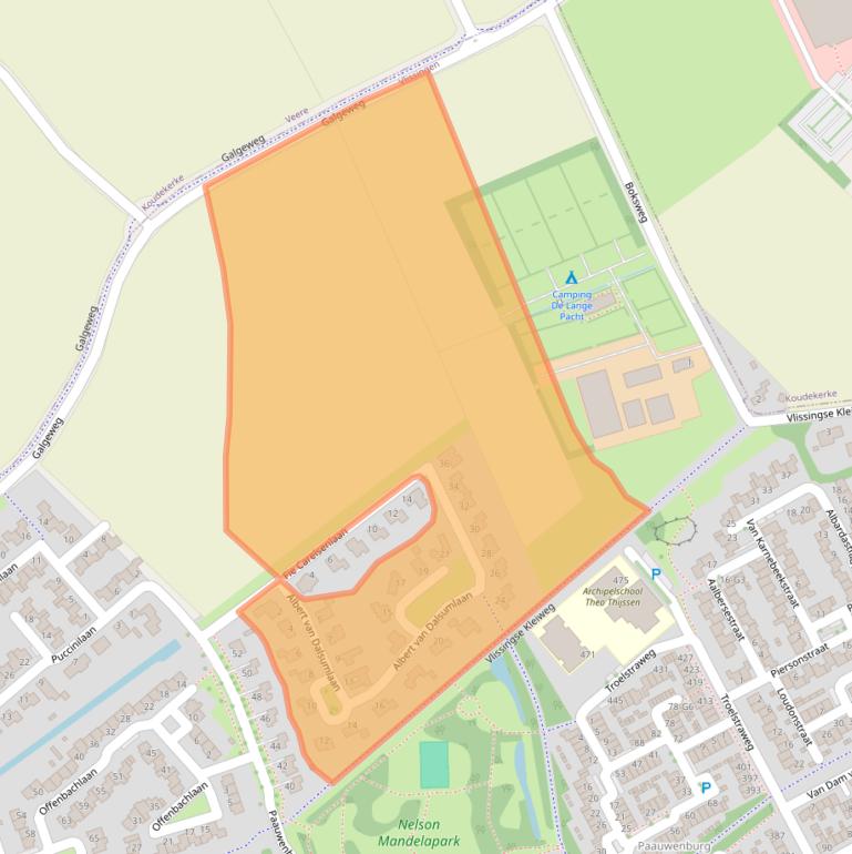 Kaart van postcodegebied 4384JV.