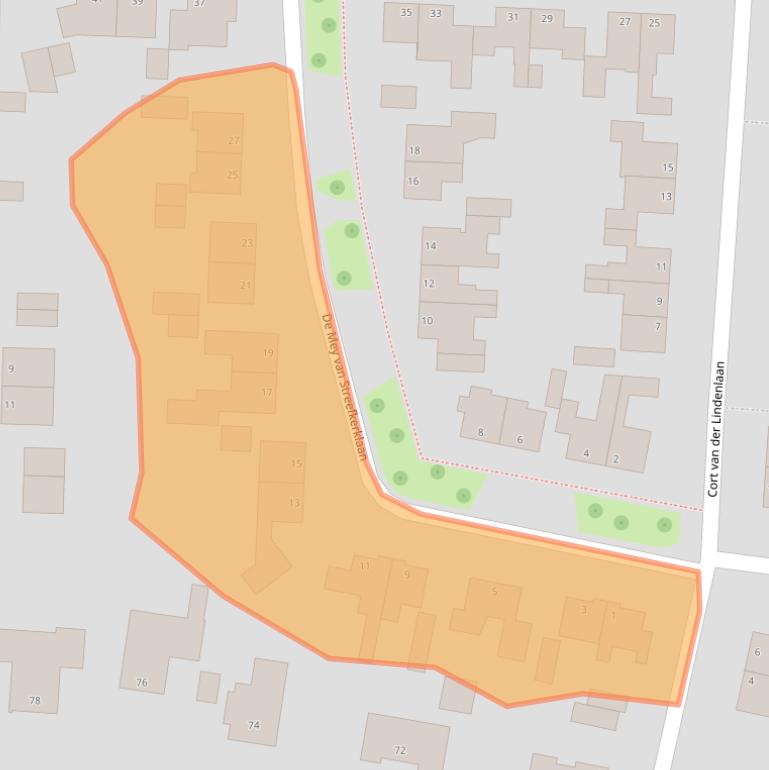 Kaart van postcodegebied 4384KK.