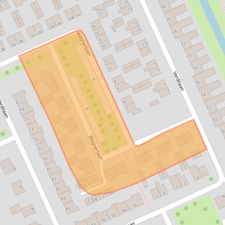 Kaart van postcodegebied 4384LJ.