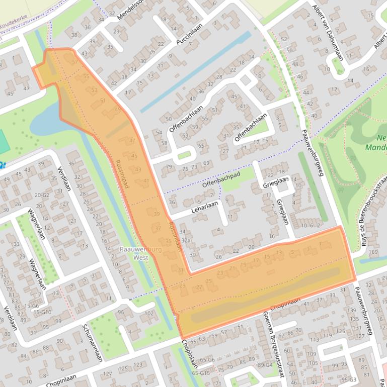 Kaart van postcodegebied 4384MB.