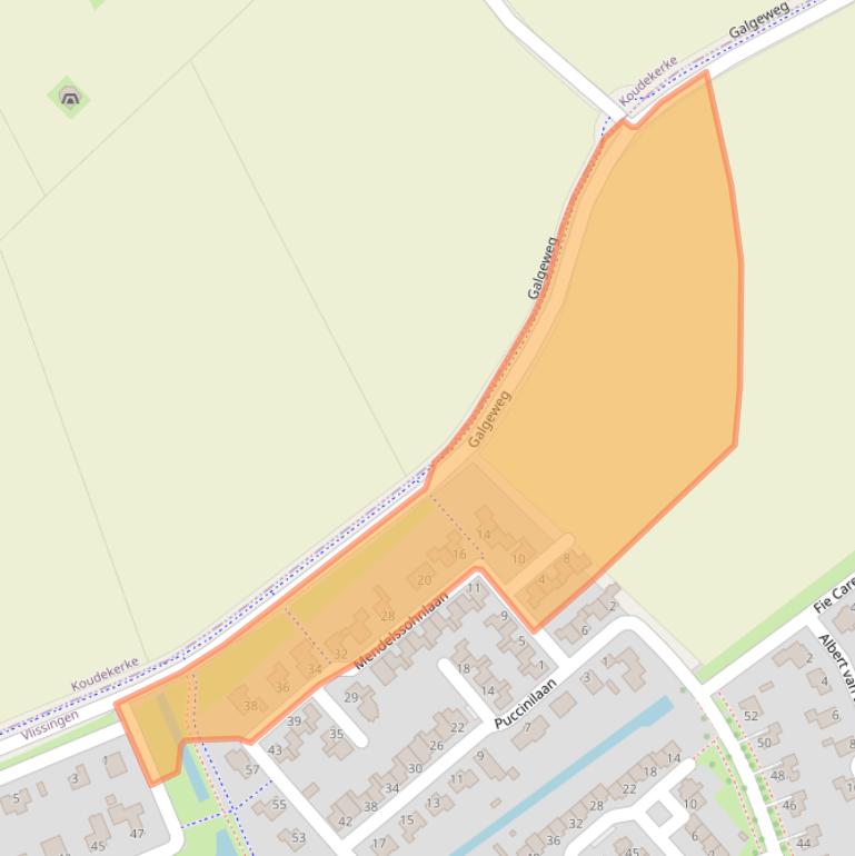 Kaart van postcodegebied 4384MN.
