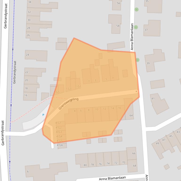 Kaart van postcodegebied 4384NA.