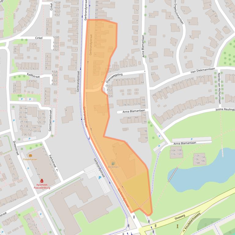 Kaart van postcodegebied 4384NH.