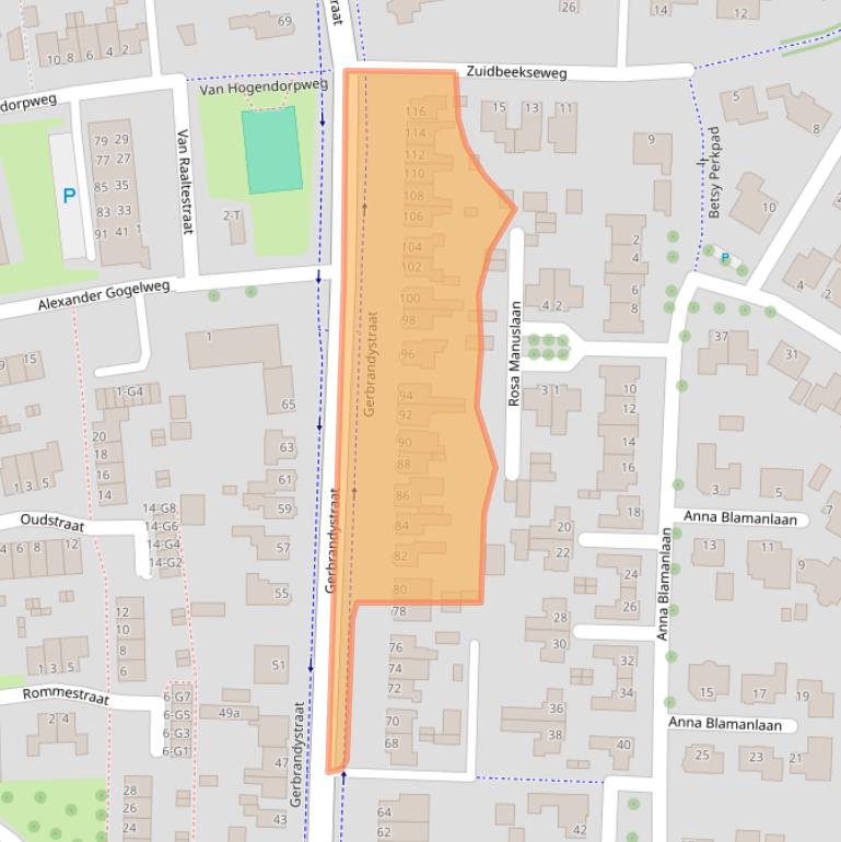 Kaart van postcodegebied 4384NK.