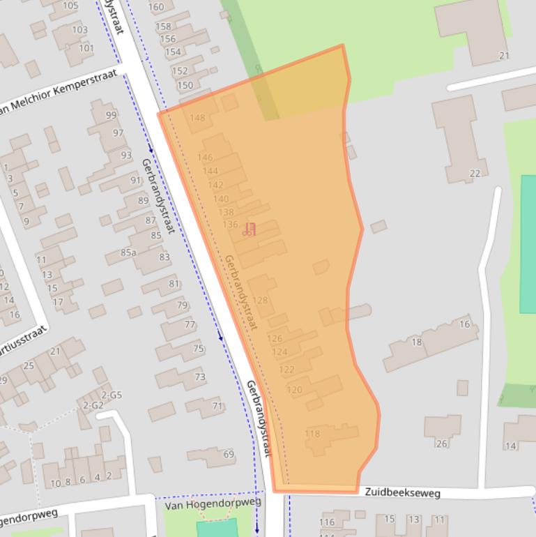 Kaart van postcodegebied 4384NL.