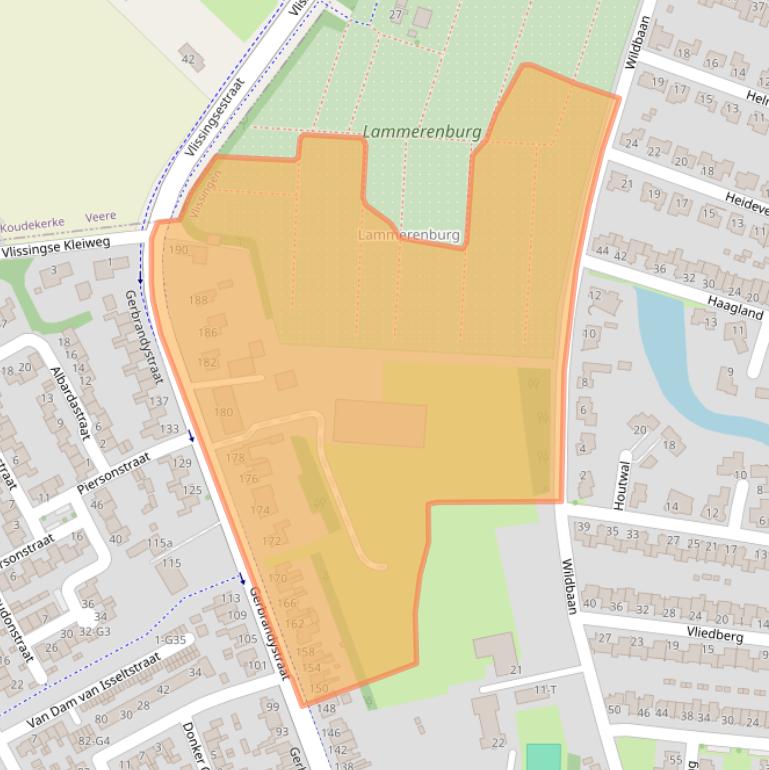 Kaart van postcodegebied 4384NM.