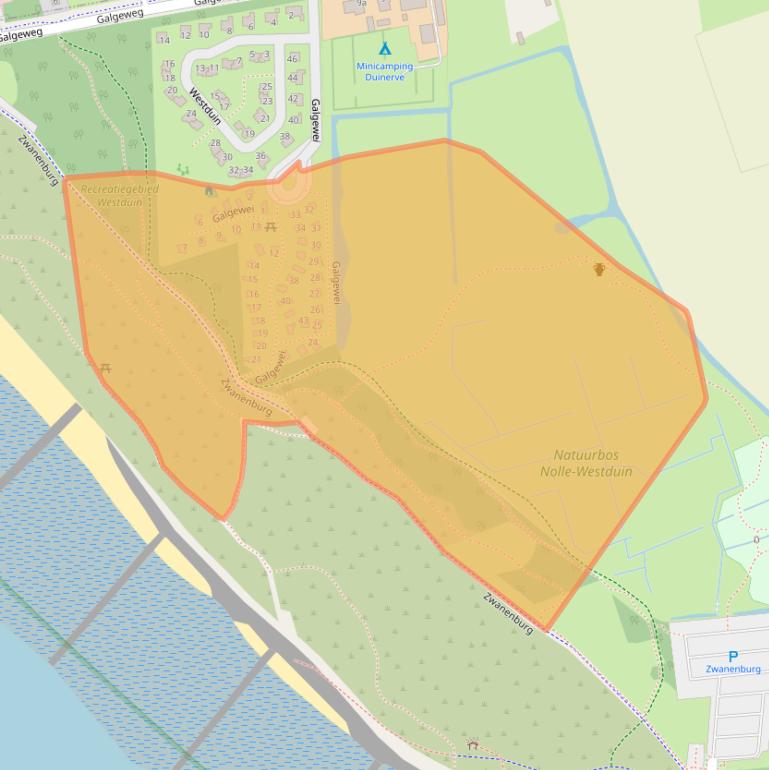 Kaart van postcodegebied 4384RB.