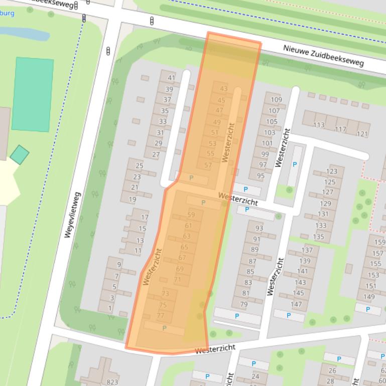 Kaart van postcodegebied 4385AB.
