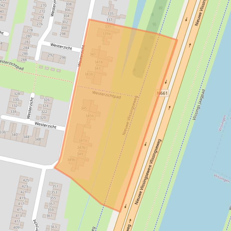 Kaart van postcodegebied 4385BC.