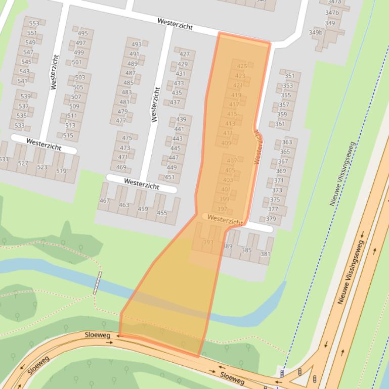 Kaart van postcodegebied 4385BE.