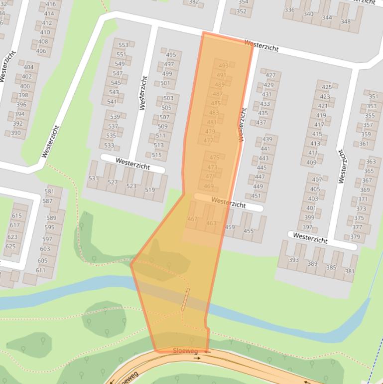 Kaart van postcodegebied 4385BH.