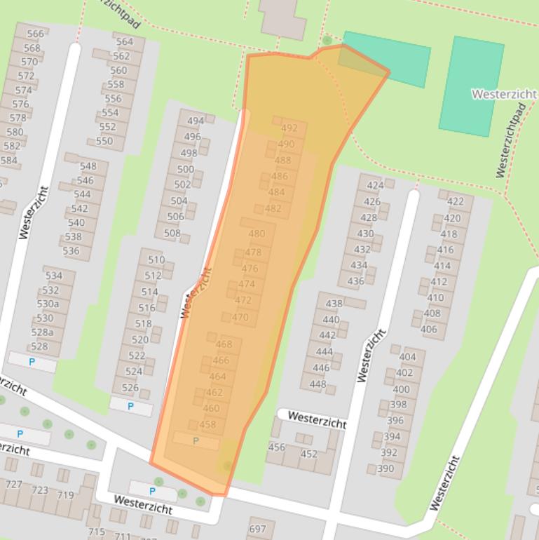 Kaart van postcodegebied 4385BR.