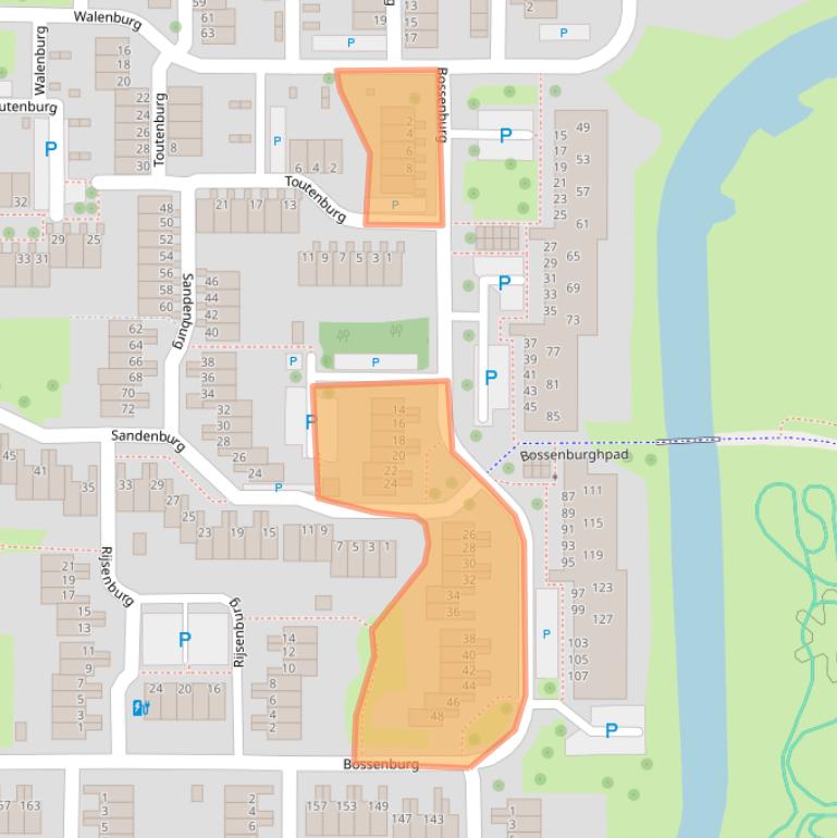 Kaart van postcodegebied 4385EA.