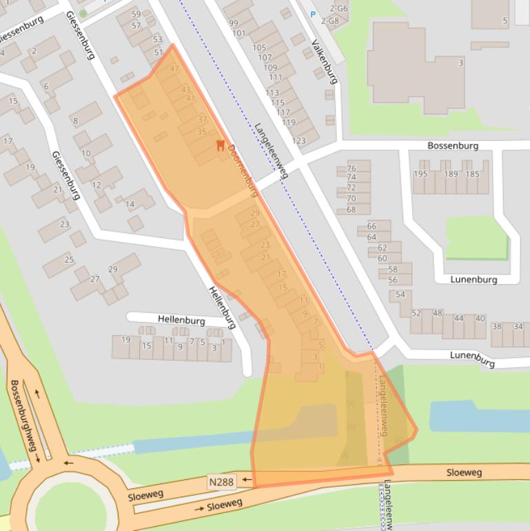 Kaart van postcodegebied 4385EJ.