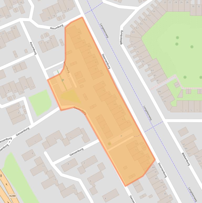 Kaart van postcodegebied 4385EK.