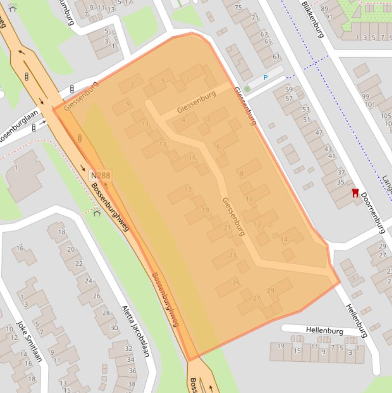 Kaart van postcodegebied 4385EM.