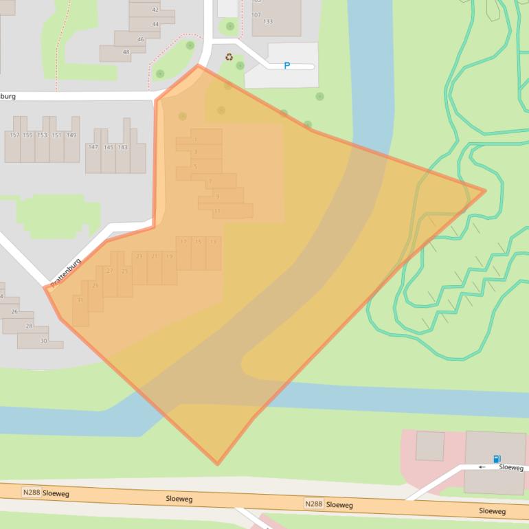 Kaart van postcodegebied 4385EW.