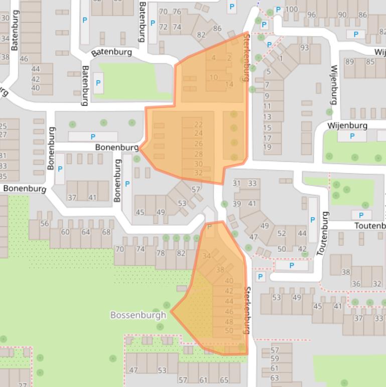 Kaart van postcodegebied 4385GE.