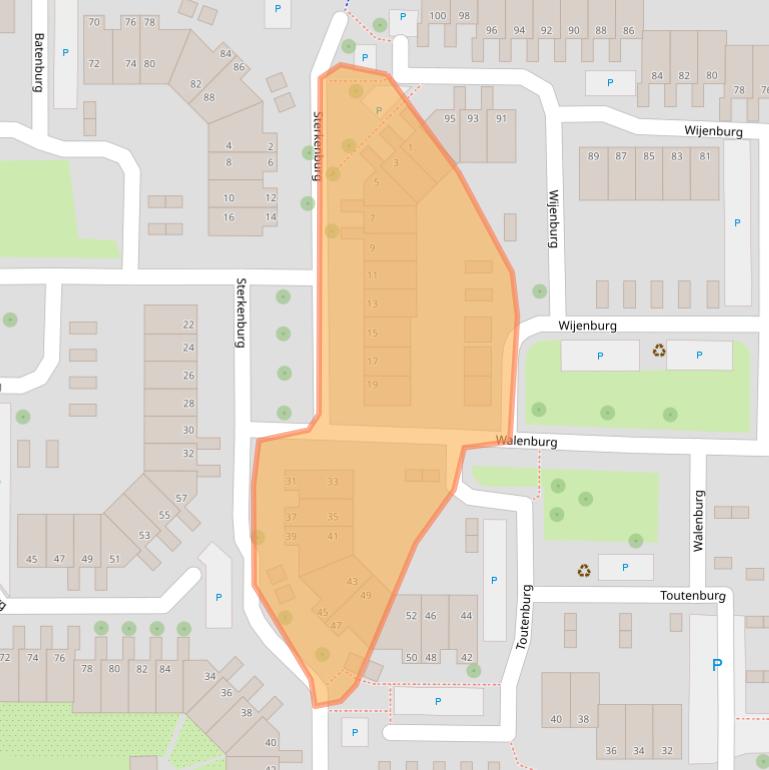 Kaart van postcodegebied 4385GH.