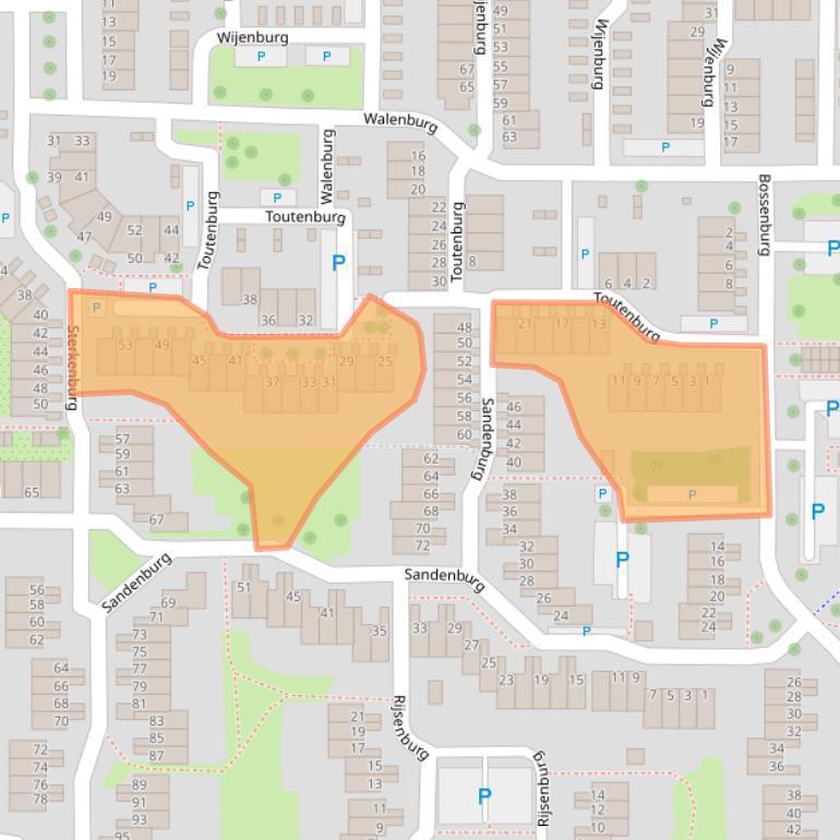 Kaart van postcodegebied 4385GL.