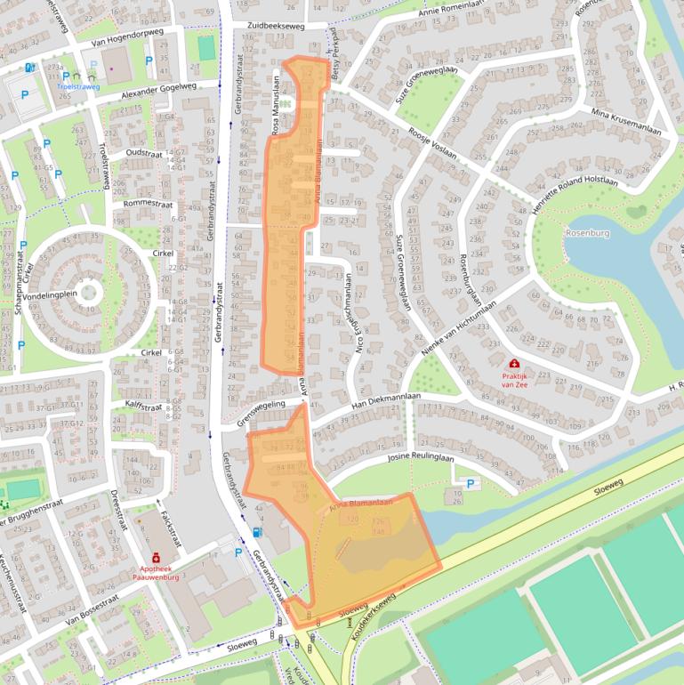 Kaart van postcodegebied 4385KK.