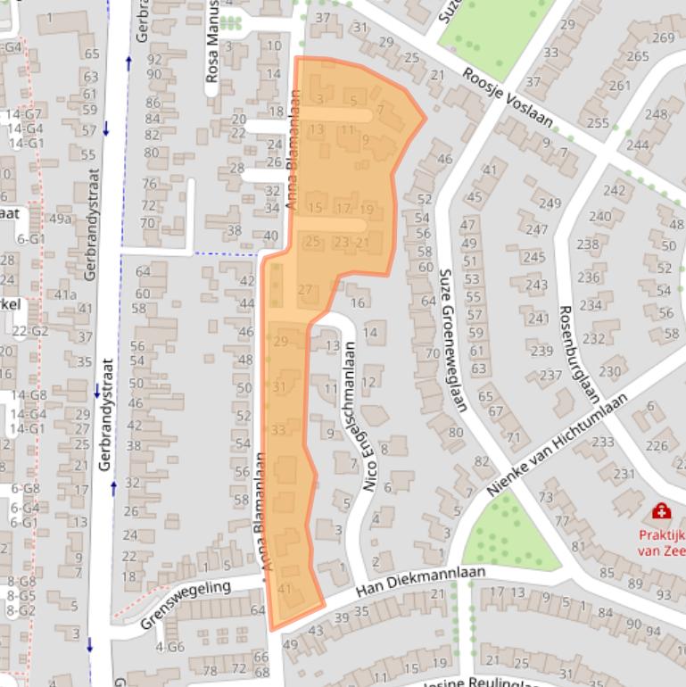 Kaart van postcodegebied 4385KM.