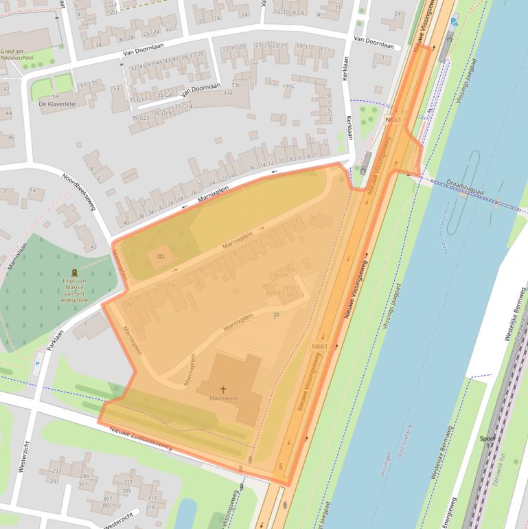 Kaart van postcodegebied 4386AA.