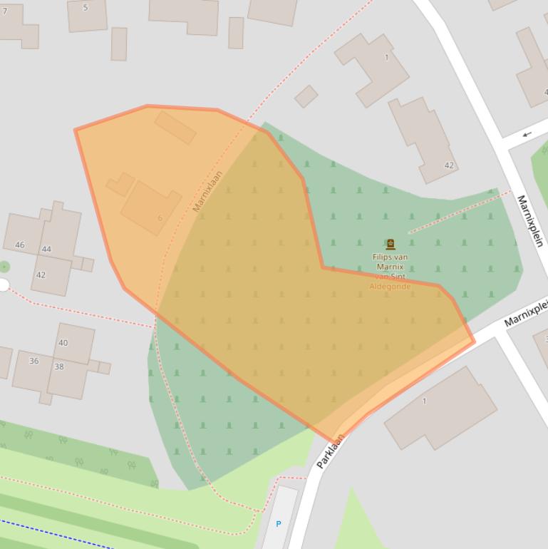 Kaart van postcodegebied 4386AD.