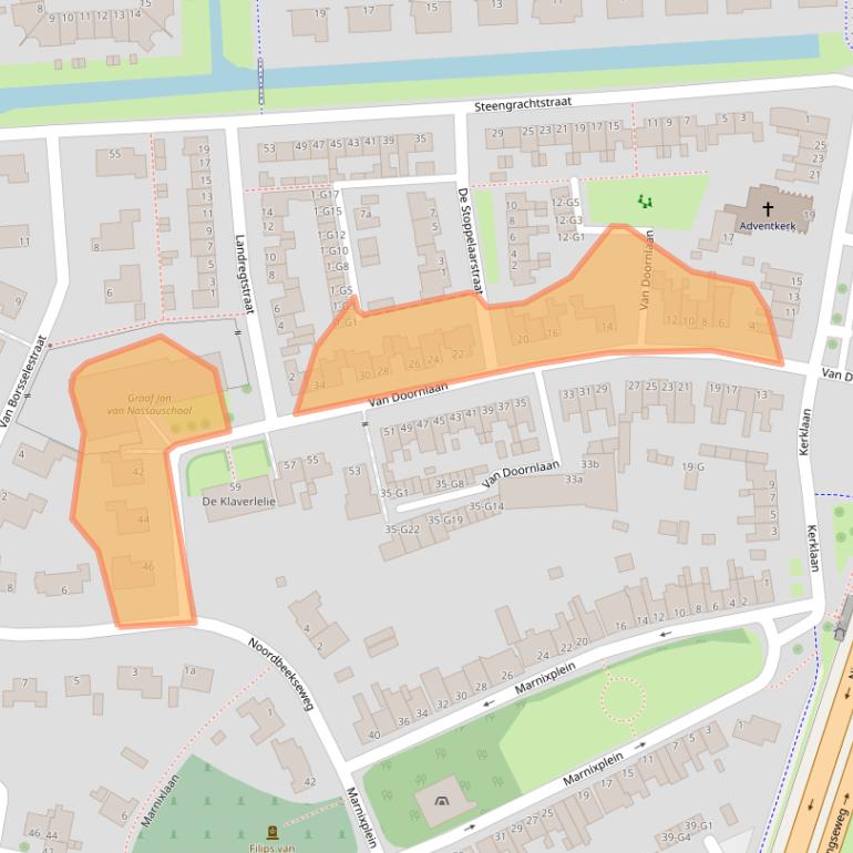 Kaart van postcodegebied 4386AK.