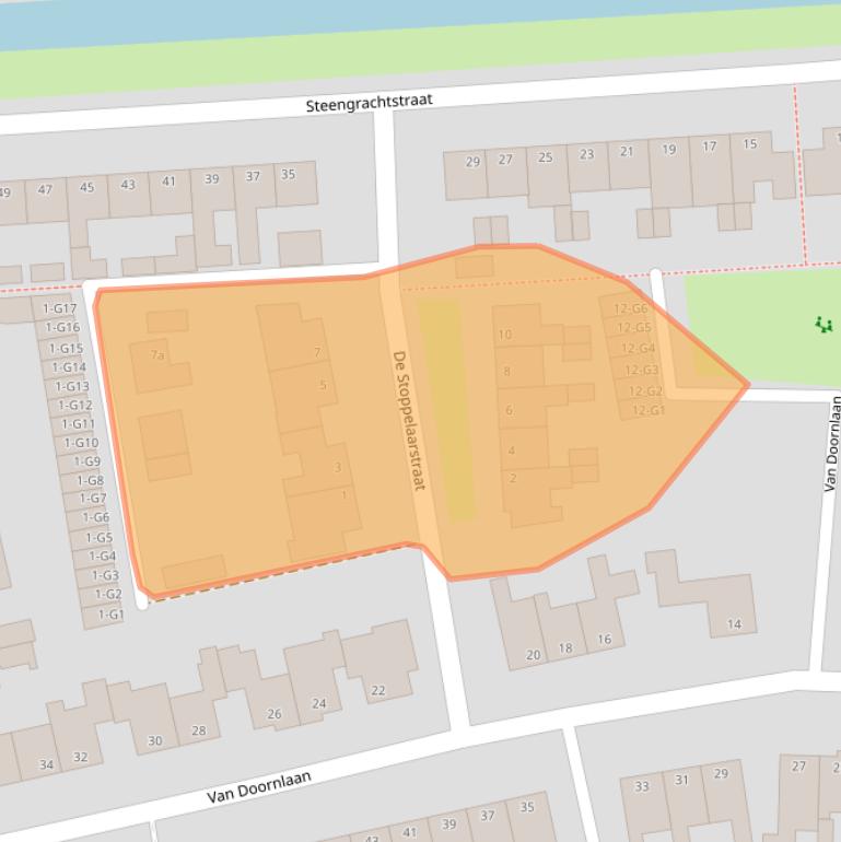 Kaart van postcodegebied 4386AM.