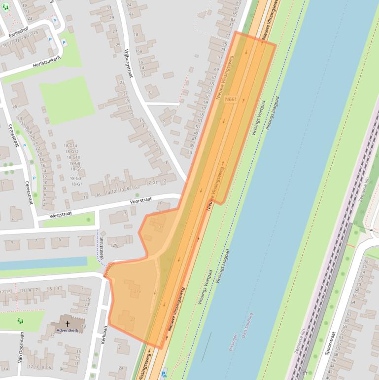 Kaart van postcodegebied 4386AV.