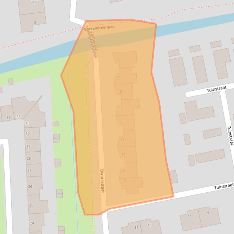 Kaart van postcodegebied 4386BD.