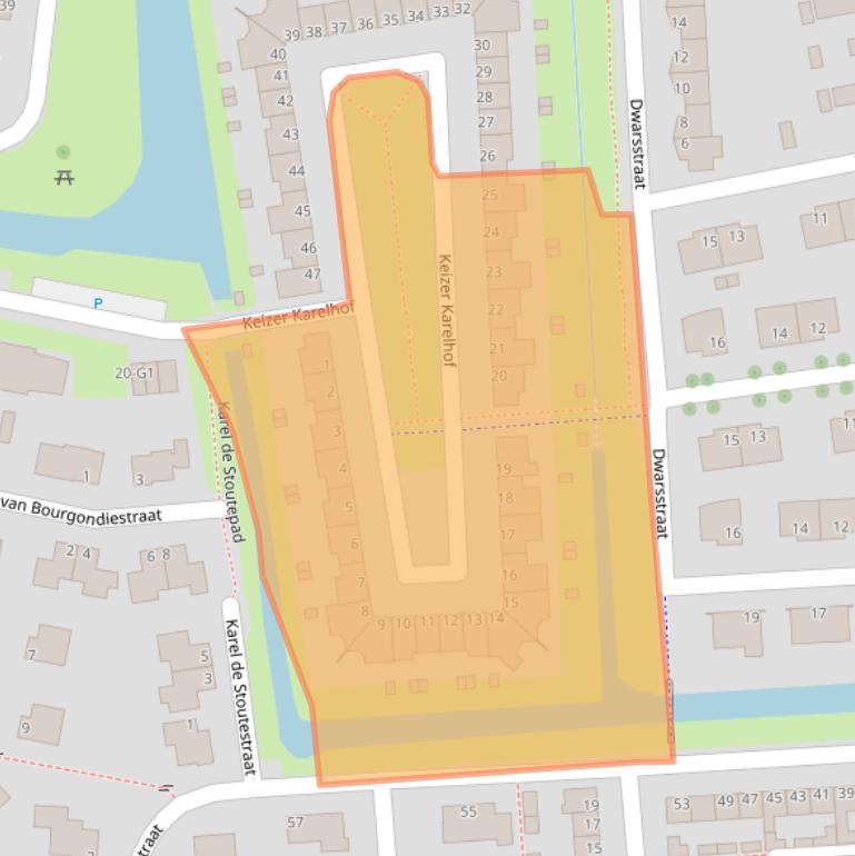 Kaart van postcodegebied 4386BE.