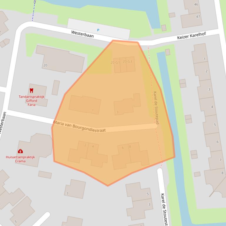 Kaart van postcodegebied 4386CV.