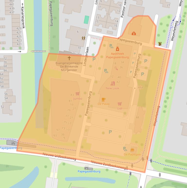 Kaart van postcodegebied 4386DA.