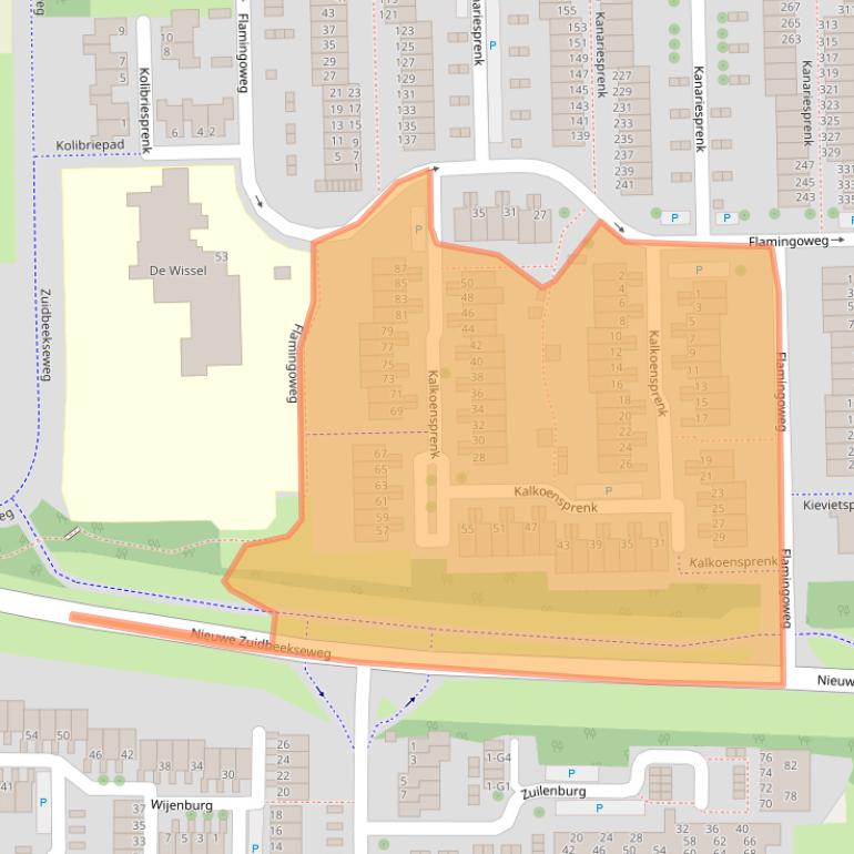 Kaart van postcodegebied 4386DD.