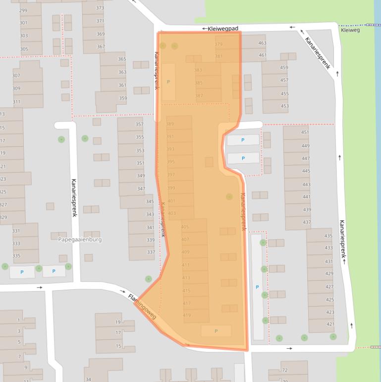 Kaart van postcodegebied 4386DP.