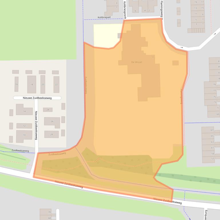 Kaart van postcodegebied 4386DT.