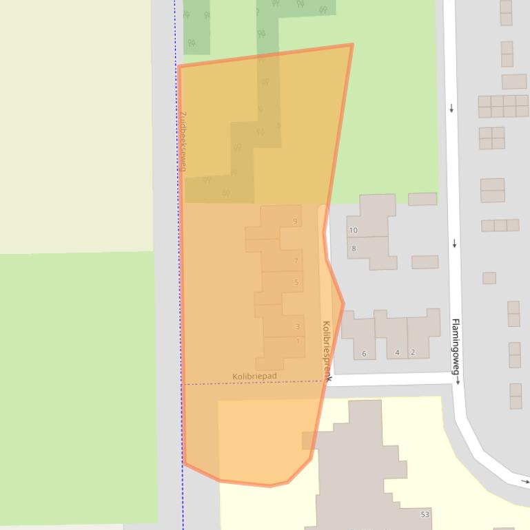 Kaart van postcodegebied 4386DW.
