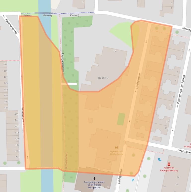Kaart van postcodegebied 4386EA.