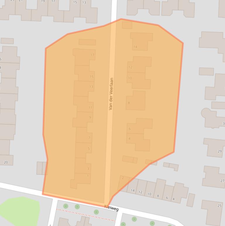 Kaart van postcodegebied 4386EH.