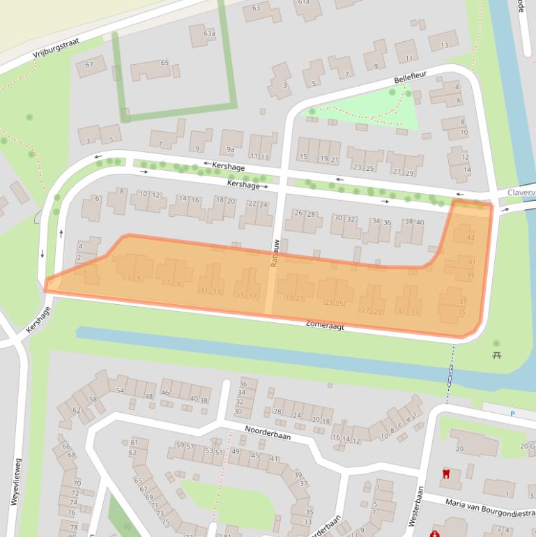Kaart van postcodegebied 4386EK.