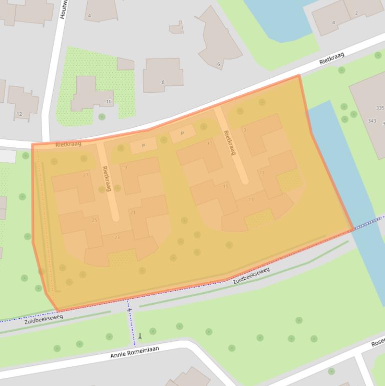 Kaart van postcodegebied 4386GA.