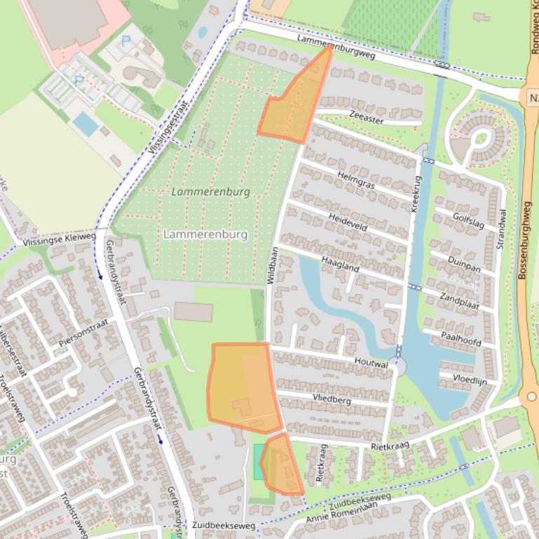 Kaart van postcodegebied 4386GD.